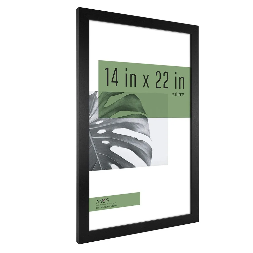 MCS Studio Gallery 14x22 Black Woodgrain Wall Picture Frames 2 Pack 40945
